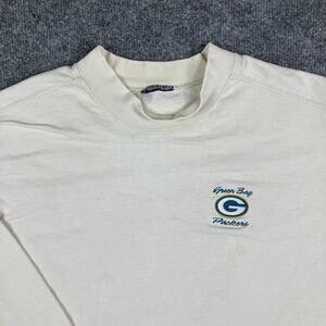 Green Bay Packers Long Sleeve T-Shirt Mens 3XL Cream NFL Vintage Team Apparel